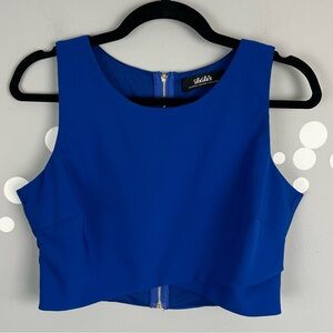 Lulu's Nifty-Fifty Fitted Full Back Zip Top Size Large